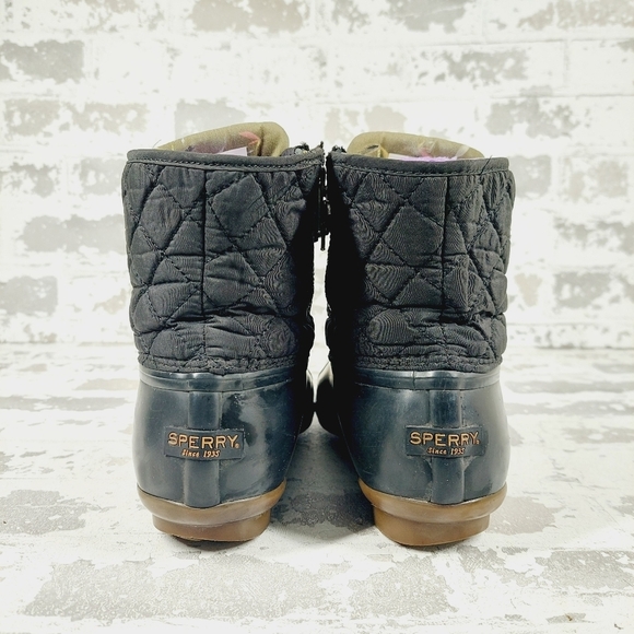 Sperry Top-Sider Saltwater Rubber Lace Up Quilted Rain Lace Up Ankle Boots H141 - Picture 5 of 10
